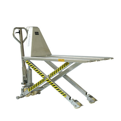 Sinolift Stainless Steel High Lift Hydraulic Pallet Truck HLT15S-II for Corrosion-Resistant Material Handling