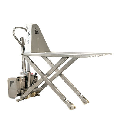 SINOLIFT EHLT10S-II Stainless Steel High Lift Hydraulic Pallet Truck | 304 Stainless Steel | 800mm Max Lift | For Food, Chemical, Medical Industries