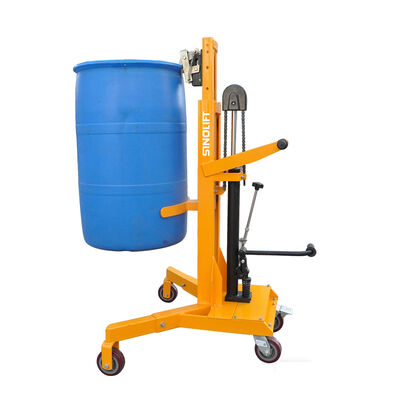 DTF450-1 Foot-Operated Hydraulic Drum Truck (Adjustable Support Legs)