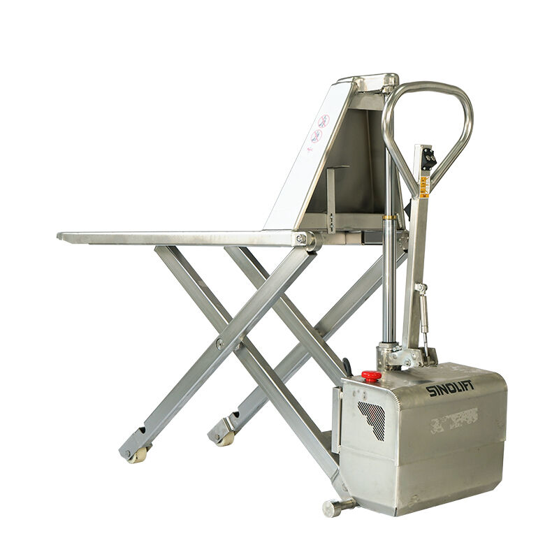SINOLIFT EHLT10S-II Stainless Steel High Lift Hydraulic Pallet Truck | 304 Stainless Steel | 800mm Max Lift | For Food, Chemical, Medical Industries