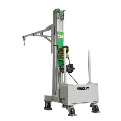 BS01 Guindaste de guincho manual de contrapeso balanceado 150kg, guindaste de piso móvel com contrapeso e gancho giratório, para construção de oficina de armazém